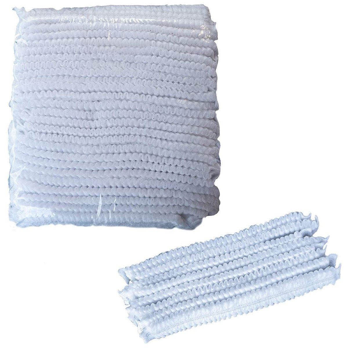 100pcs Disposable Non Woven Hairnet Caps for Food Service Kitchen Work Use V528-DISPOSABLE-HAT-21-100P-WHITE-547205