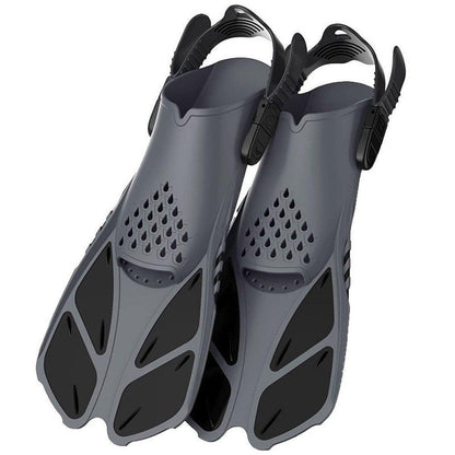 Adjustable Diving Flippers Swim Fins for Snorkeling Freestyle Training Gear - Black-S/M V528-DIVING-FLIPPERS-BLACK-S-M-471583
