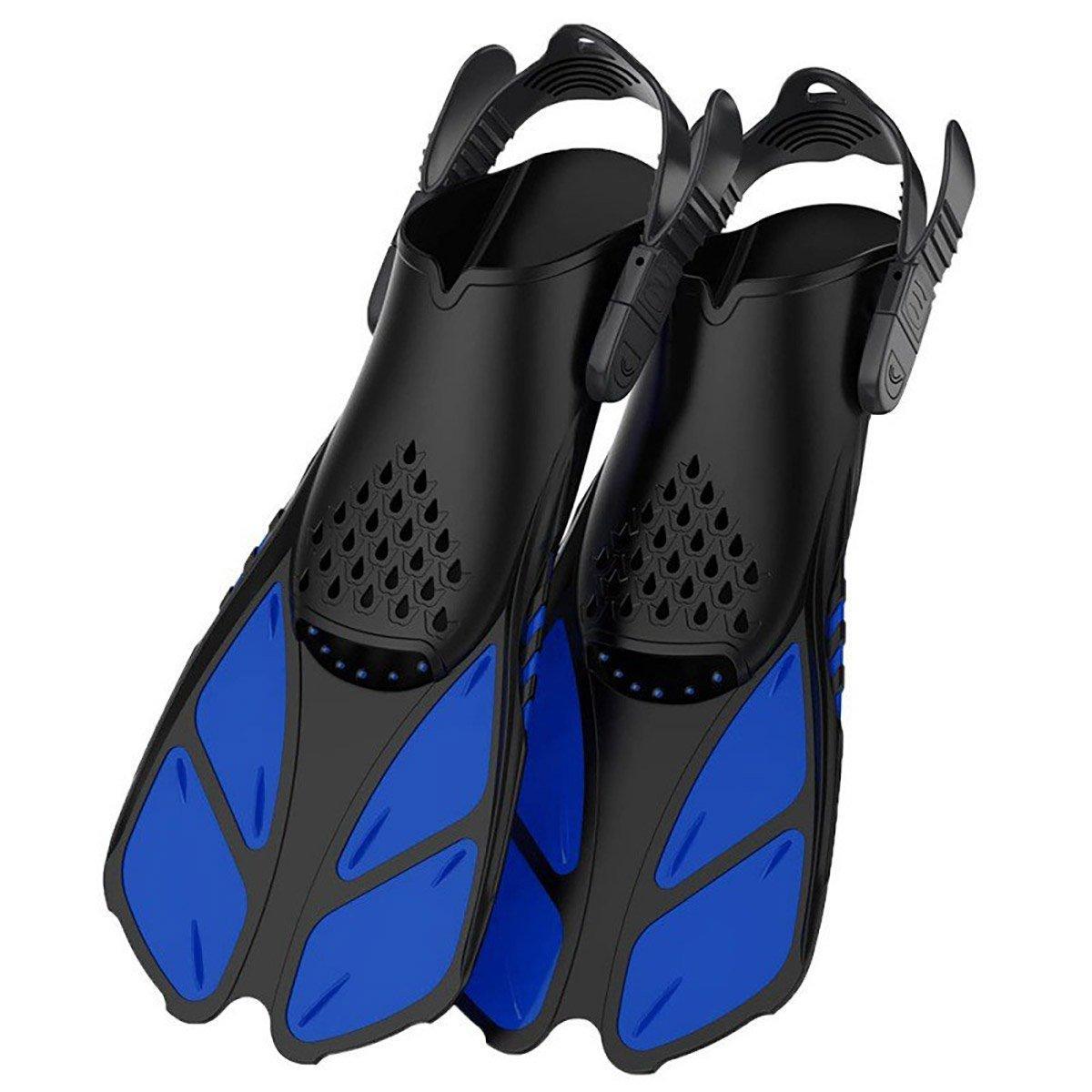 Adjustable Diving Flippers Swim Fins for Snorkeling Freestyle Training Gear - Blue-S/M V528-DIVING-FLIPPERS-BLUE-S-M-354054
