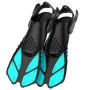 Adjustable Diving Flippers Swim Fins for Snorkeling Freestyle Training Gear - Blue-S/M V528-DIVING-FLIPPERS-BLUE-S-M-354054