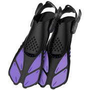 Adjustable Diving Flippers Swim Fins for Snorkeling Freestyle Training Gear - Blue-S/M V528-DIVING-FLIPPERS-BLUE-S-M-354054