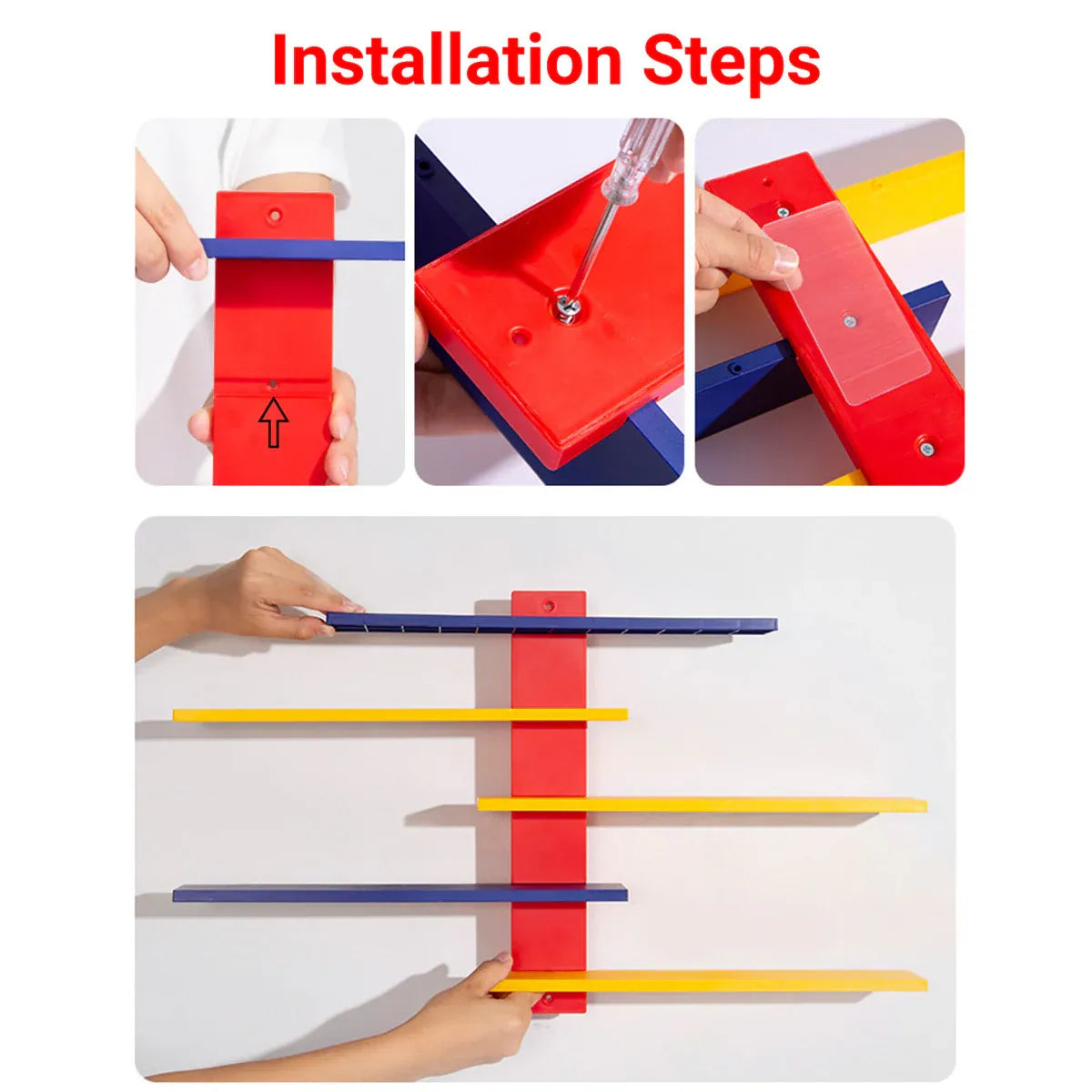 Multi Layer Wall Display Rack Step Shelf for Toys Dolls Desk Room Office Decor V528-DIY-398901