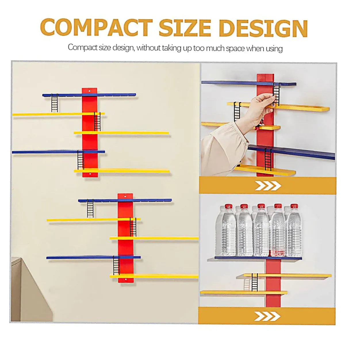 Multi Layer Wall Display Rack Step Shelf for Toys Dolls Desk Room Office Decor V528-DIY-398901