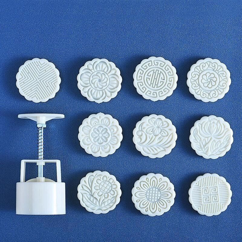 Mooncake Decor Cookies Round Pastry Moon Cake Diy Flower Stamps Mold Mould Au V528-DIYFLOWERSTAMPMOLD-22688