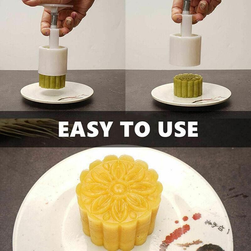 Mooncake Decor Cookies Round Pastry Moon Cake Diy Flower Stamps Mold Mould Au V528-DIYFLOWERSTAMPMOLD-22688