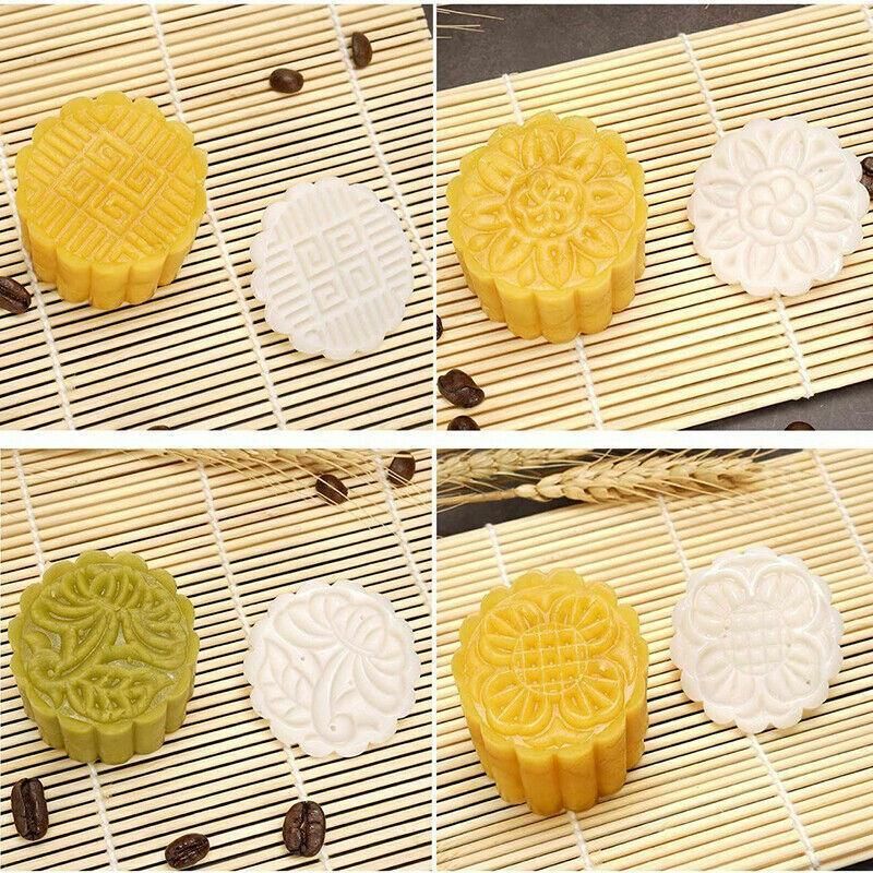 Mooncake Decor Cookies Round Pastry Moon Cake Diy Flower Stamps Mold Mould Au V528-DIYFLOWERSTAMPMOLD-22688