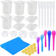 36PCS Silicone Mixing and Measuring Cup Set for Resin Casting and DIY Craft Projects V528-DIYTOOL-36PCS-58536