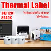 8 Rolls Compatible Brother Dk11201 400 Address Labels 29X90Mm Ql570 Ql700 Ql1050 V528-DK-11201-8ROLL-46567