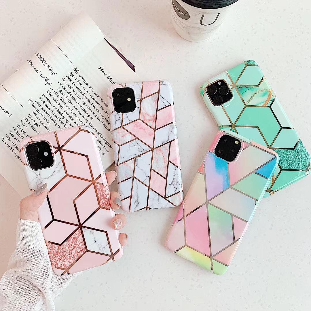 Rainbow Case for iPhone 14 13 12 11 Pro Max XR XS Marble Phone Shockproof Cover Silicone - For iphone 13 Pro V528-DLS-CAISE-IP13PROMAX-722397