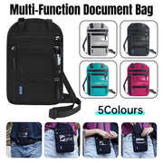 Multi-Functional Travel Passport Document Bag Protective Case Cover Holder - Black V528-DOCUMENT-BAG-BLACK-266221