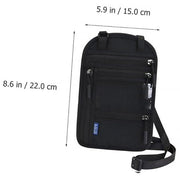 Multi-Functional Travel Passport Document Bag Protective Case Cover Holder - Black V528-DOCUMENT-BAG-BLACK-266221
