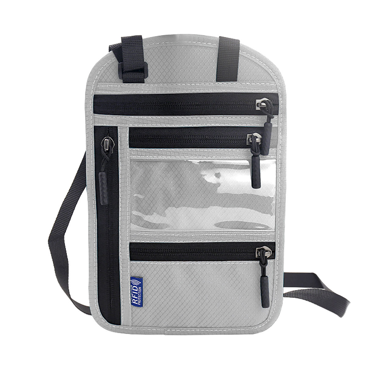 Multi-Functional Travel Passport Document Bag Protective Case Cover Holder - Grey V528-DOCUMENT-BAG-GREY-186059
