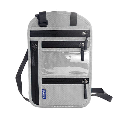 Multi-Functional Travel Passport Document Bag Protective Case Cover Holder - Grey V528-DOCUMENT-BAG-GREY-186059