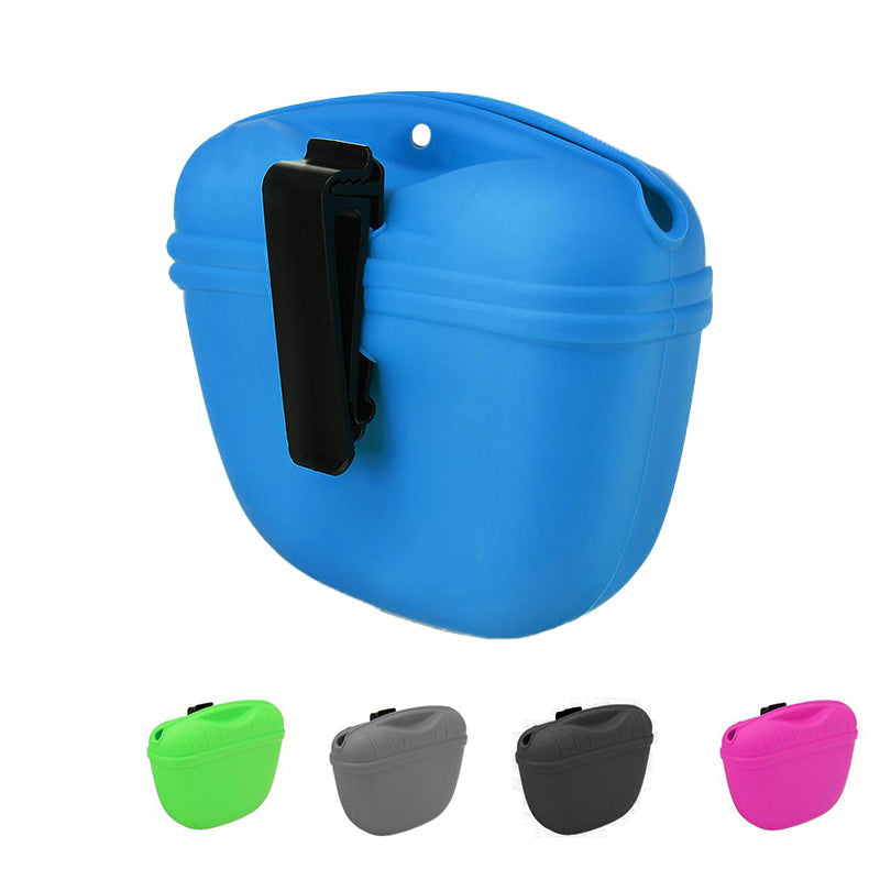 Dog Training Treat Bag Silicone Pet Pouch with Clip Waist Belt Snack Holder - Black V528-DOG-BELT-BLACK-36286
