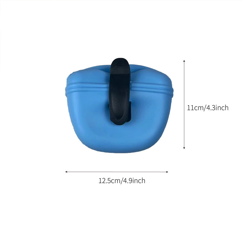 Dog Training Treat Bag Silicone Pet Pouch with Clip Waist Belt Snack Holder - Black V528-DOG-BELT-BLACK-36286
