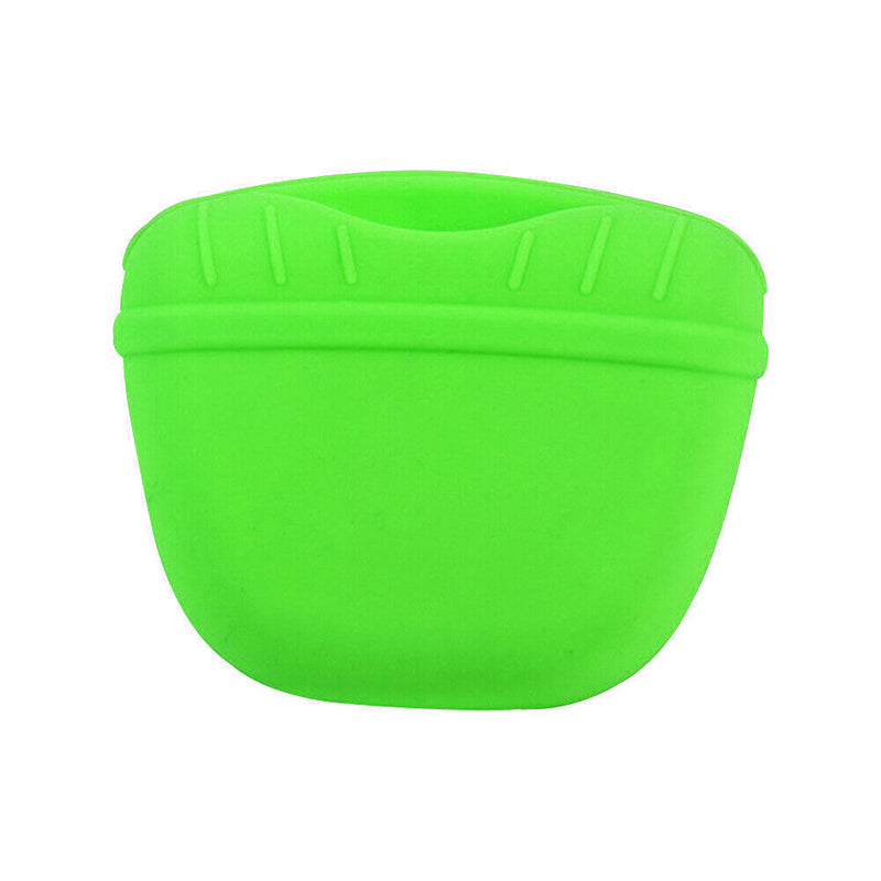Dog Training Treat Bag Silicone Pet Pouch with Clip Waist Belt Snack Holder - Green V528-DOG-BELT-GREEN-519705