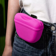 Dog Training Treat Bag Silicone Pet Pouch with Clip Waist Belt Snack Holder - Grey V528-DOG-BELT-GREY-364124