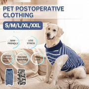 Dog Recovery Suit Anti-Lick Wound Protector Pet Clothing Post-Surgery Belly - Stripes-S V528-DOG-CLOTHES-STRIPES-S-611003