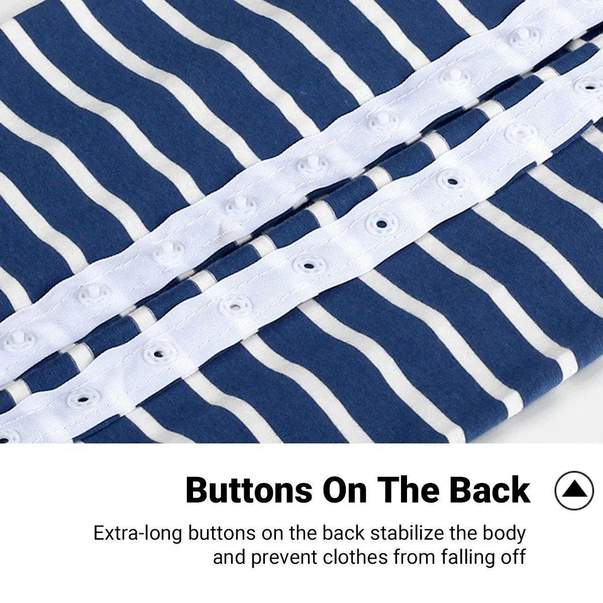 Dog Recovery Suit Anti-Lick Wound Protector Pet Clothing Post-Surgery Belly - Stripes-S V528-DOG-CLOTHES-STRIPES-S-611003