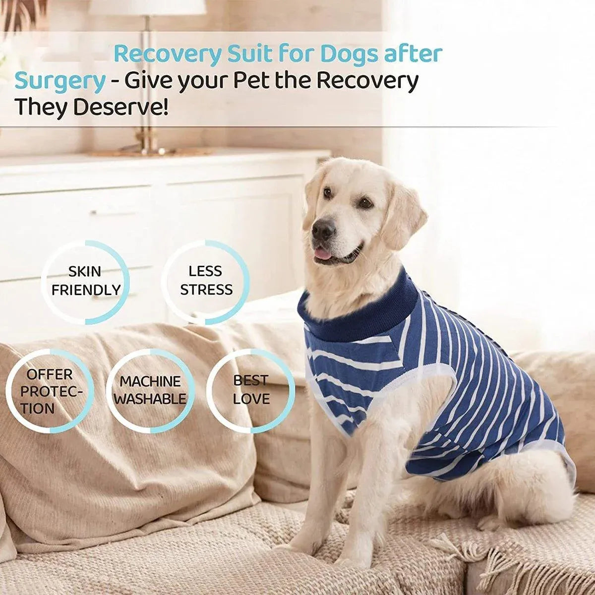 Dog Recovery Suit Anti-Lick Wound Protector Pet Clothing Post-Surgery Belly - Camouflage-XL V528-DOG-CLOTHING-CAMOUFLAGE-XL-836502