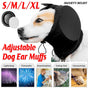 Black Adjustable Dog Ear Muffs Noise Reducing Pet Headwrap Protective Ear Cover - L V528-DOG-EARMUFFS-L-705789