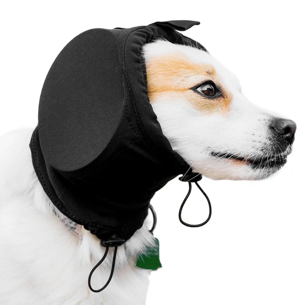 Black Adjustable Dog Ear Muffs Noise Reducing Pet Headwrap Protective Ear Cover - L V528-DOG-EARMUFFS-L-705789