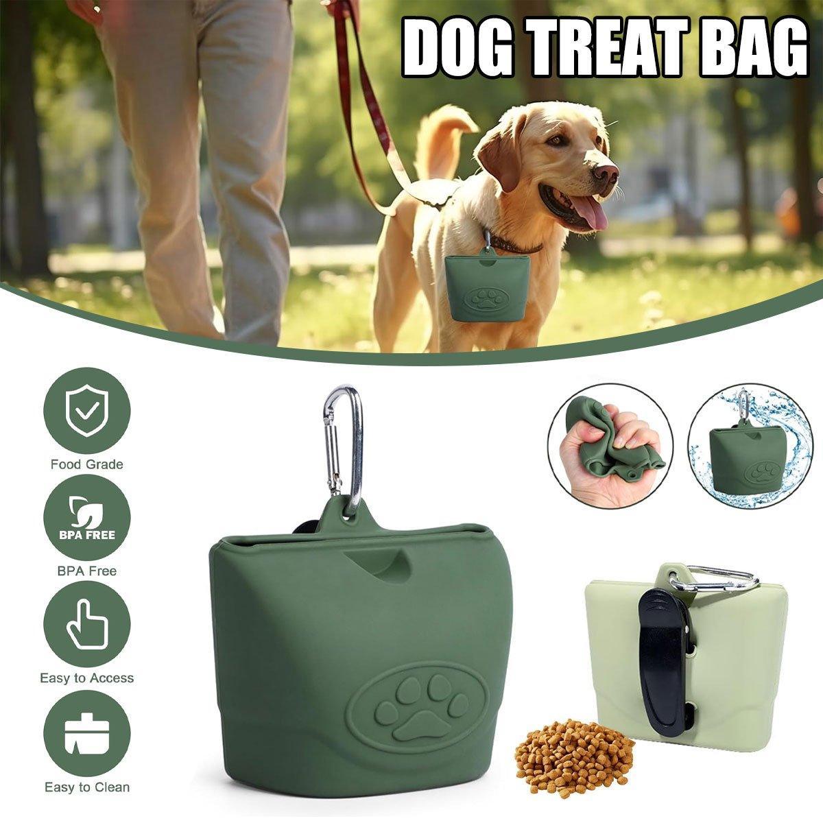 Portable Dog Food Bag Outdoor Walking Travel Feeding Pouch Pet Supplies - Dark Green V528-DOG-FOOD-PACK-OLIVE-881854