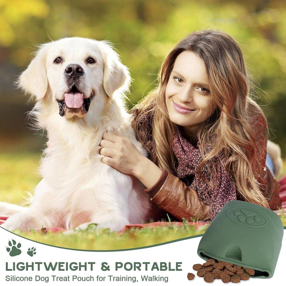 Portable Dog Food Bag Outdoor Walking Travel Feeding Pouch Pet Supplies - Dark Green V528-DOG-FOOD-PACK-OLIVE-881854