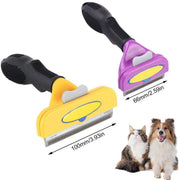 Pet Hair Removal Brush Deshedding Tool for Cats Dogs Grooming Comb Fur Remover - Yellow V528-DOG-HAIR-REMOVER-YELLOW-CM-821135