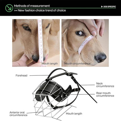 Anti Bite Anti Bark Dog Muzzle Mouthguard Adjustable for Small Medium Large Dogs - Black-L V528-DOG-MUZZLE-BLACK-L-6819945