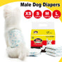 Male Dog Diapers Physiological Pants for Dogs Leakproof Diaper Pants Male Pets - M-10PCS V528-DOG-PAPER-DIAPER-M-522998