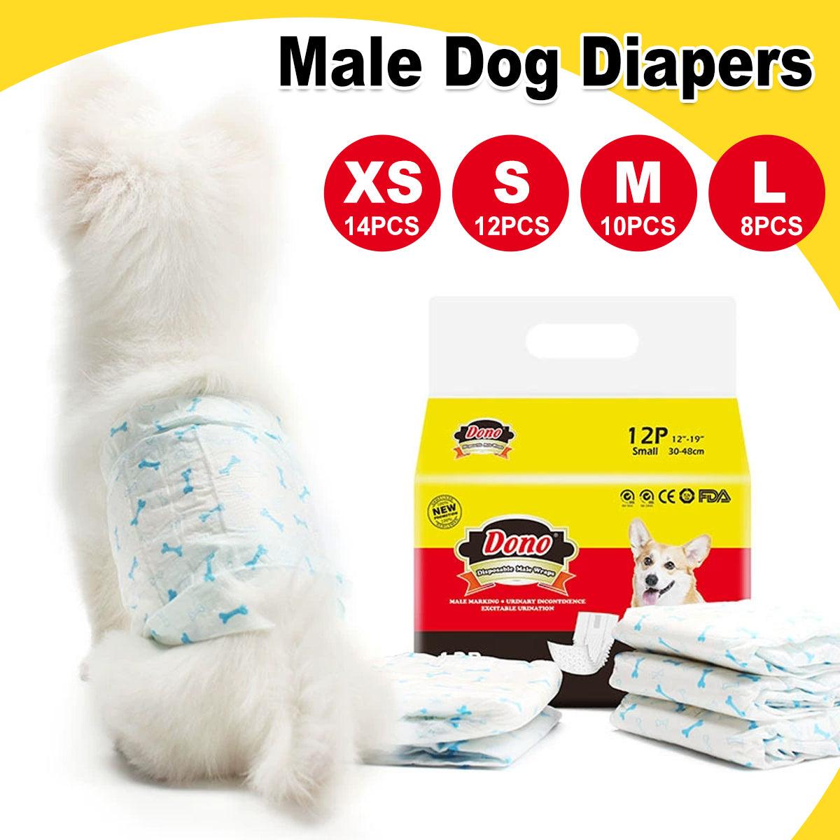 Male Dog Diapers Physiological Pants for Dogs Leakproof Diaper Pants Male Pets - S-12PCS V528-DOG-PAPER-DIAPER-S-415510