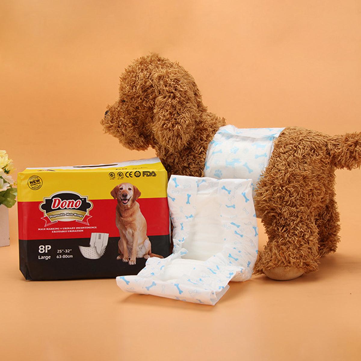 Male Dog Diapers Physiological Pants for Dogs Leakproof Diaper Pants Male Pets - S-12PCS V528-DOG-PAPER-DIAPER-S-415510