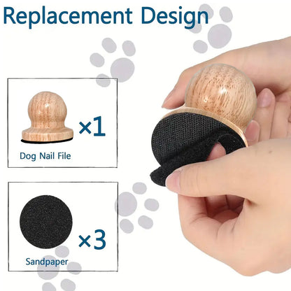Wooden Dog Nail Sharpening Board Round Pet Grooming Tool Nail Repair Training V528-DOG-SCRATCHING-POST-2-488603