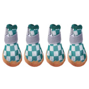 4pcs Breathable Mesh Dog Shoes Small Pets Puppy Paw Protection Summer Boots - Pink-2 V528-DOG-SHOES-PINK-2-417789