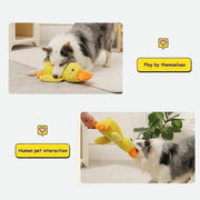 Plush Cartoon Duck Dog Toy Interactive Squeaky Pet Toy Durable Fun Chew Toy - Green V528-DOG-TOY-GREEN-427547