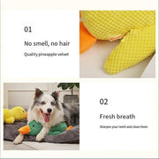 Plush Cartoon Duck Dog Toy Interactive Squeaky Pet Toy Durable Fun Chew Toy - Yellow V528-DOG-TOY-YELLOW-341297
