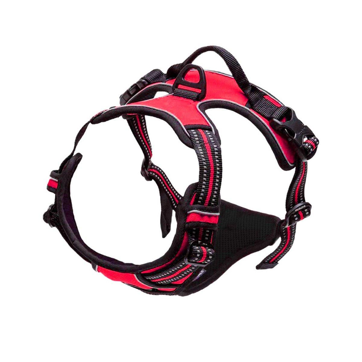 Adjustable No-Pull Dog Harness Vest S-XL Reflective Pet Training Outdoor Handle - Black-S V528-DOG-VEST-BLACK-S-446642