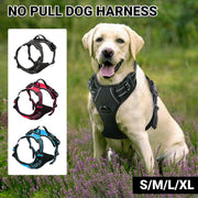 Adjustable No-Pull Dog Harness Vest S-XL Reflective Pet Training Outdoor Handle - Red-M V528-DOG-VEST-RED-M-886429