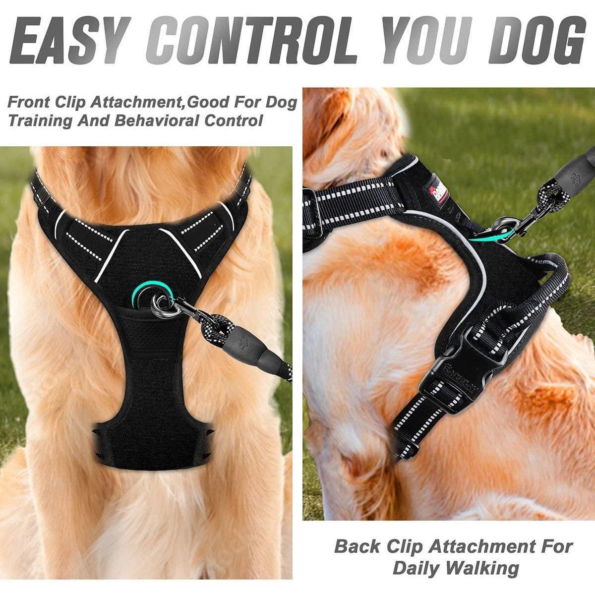 Adjustable No-Pull Dog Harness Vest S-XL Reflective Pet Training Outdoor Handle - Red-S V528-DOG-VEST-RED-S-188547