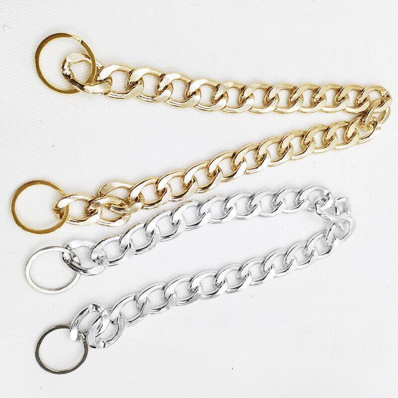 Dog Chain Collar Heavy Duty Choker Double Pet Slip Check Twist Link Chrome Chain Silver - 45CM V528-DOGCHAIN-SILVER-45CM-367171
