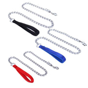 120Cm Pet Dog Puppy Padded Handle Metal Chain Dog Leash - Red V528-DOGCHAINLEAD-RED-142659