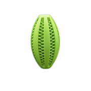 Dog Chew Toy Rubber Ball Treat Dispenser Dental Cleaning Training Play Ball - Dark Blue Rugby (11.5CM) V528-DOGCHEWTOY-BLUE-L-875081