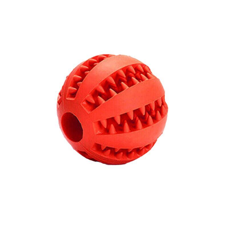 Dog Chew Toy Rubber Ball Treat Dispenser Dental Cleaning Training Play Ball - Dark Blue Spherical (Large)