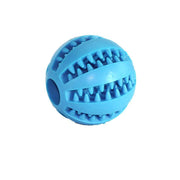 Dog Chew Toy Rubber Ball Treat Dispenser Dental Cleaning Training Play Ball - Green Spherical (Small)