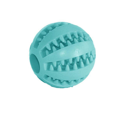 Dog Chew Toy Rubber Ball Treat Dispenser Dental Cleaning Training Play Ball - Light Blue Rugby (11.5CM) V528-DOGCHEWTOY-SKYBLUE-L-703558