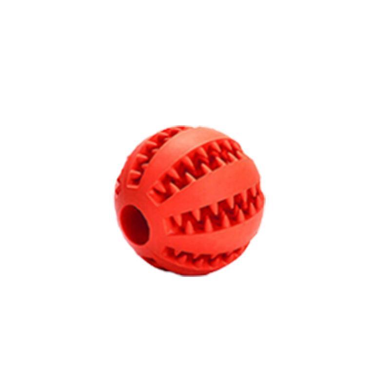 Dog Chew Toy Rubber Ball Treat Dispenser Dental Cleaning Training Play Ball - Light Blue Spherical (Large)
