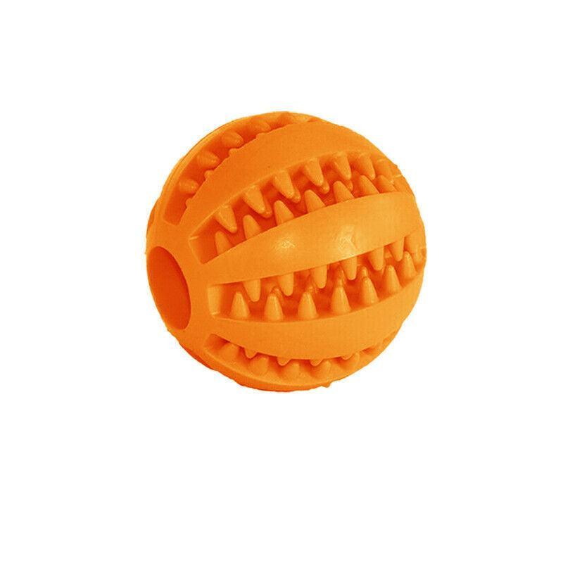 Dog Chew Toy Rubber Ball Treat Dispenser Dental Cleaning Training Play Ball - Light Blue Spherical (Small)