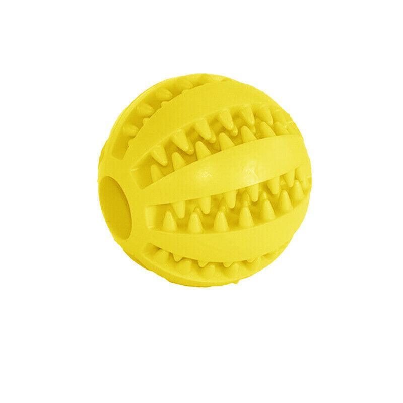 Dog Chew Toy Rubber Ball Treat Dispenser Dental Cleaning Training Play Ball - Light Blue Spherical (Small)