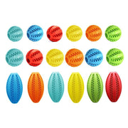 Dog Chew Toy Rubber Ball Treat Dispenser Dental Cleaning Training Play Ball - Yellow Spherical (Large)